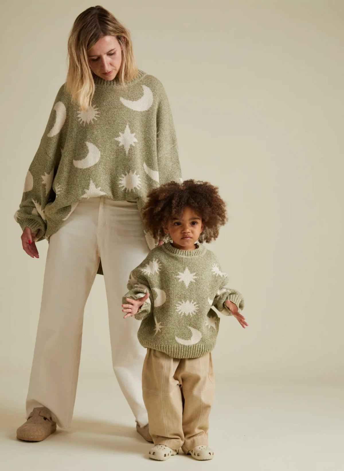 Claude & Co Cozmo Matcha Moon Star Sweater