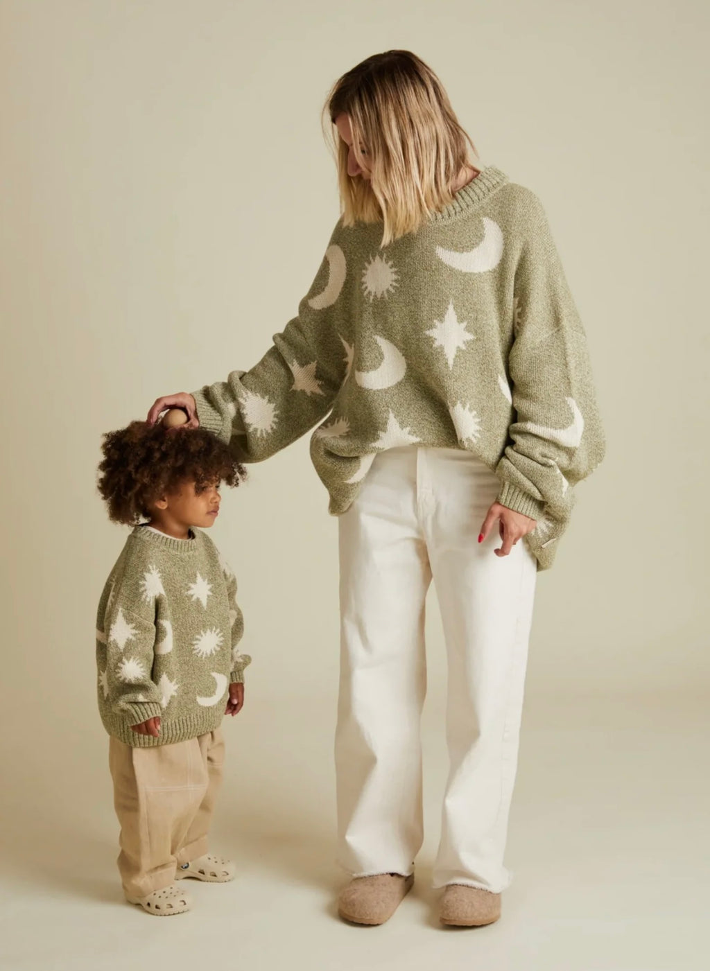 Claude & Co Cozmo Matcha Moon Star Sweater