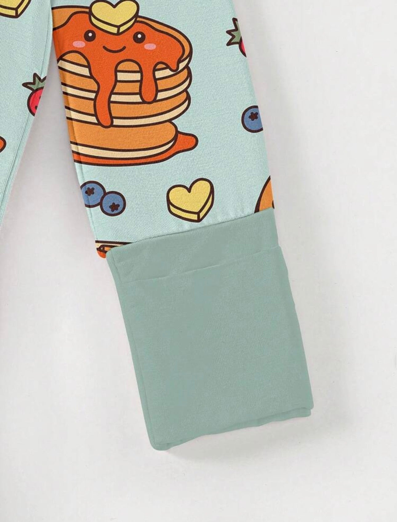 Bamboo Zip Pajamas - Breakfast